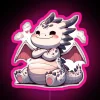 Adorable Fat Dragon Whimsical Crossed Arms And Playful Mood RGB Neon Sign - Image 6