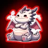 Adorable Fat Dragon Whimsical Crossed Arms And Playful Mood RGB Neon Sign - Image 2