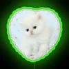 Adorable kitty themed heart shaped neon RGB LED room decoration.