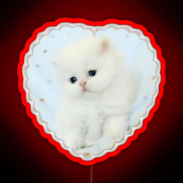 Adorable Kitty Heart RGB Neon Sign
