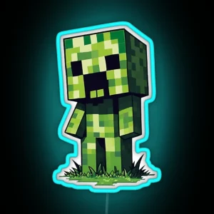 Adorable Minecraft Creeper RGB Neon Sign