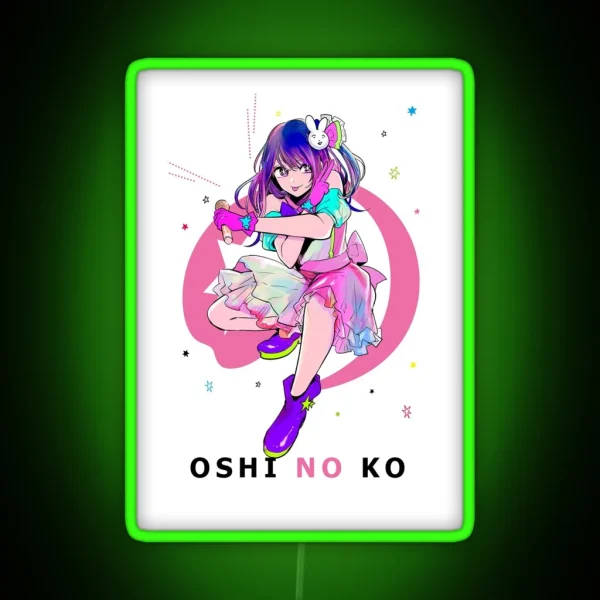 Adorable Oshi No Ko Character Design RGB Neon Sign