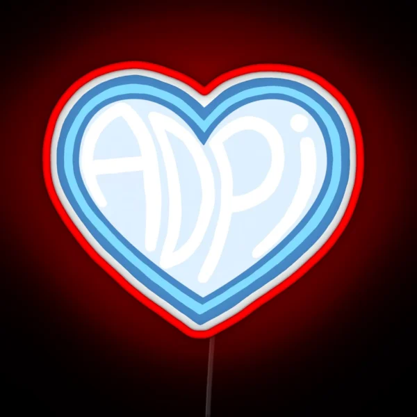 ADPI Blue Heart RGB Neon Sign