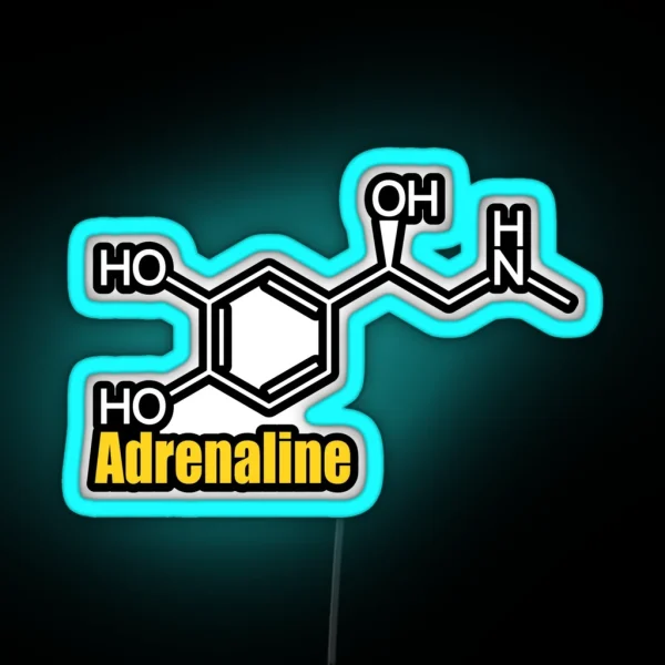 Adrenaline Molecule Cool Motorcycle Or Funny Helmet Led And Bikers Gifts RGB Neon Sign