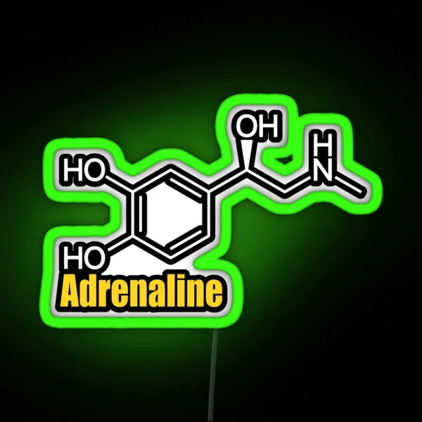 Adrenaline Molecule Cool Motorcycle Or Funny Helmet Led And Bikers Gifts RGB Neon Sign