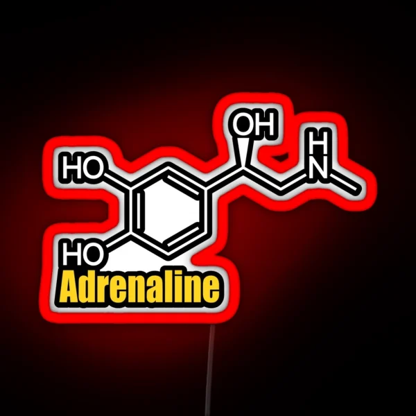 Adrenaline Molecule Cool Motorcycle Or Funny Helmet Led And Bikers Gifts RGB Neon Sign