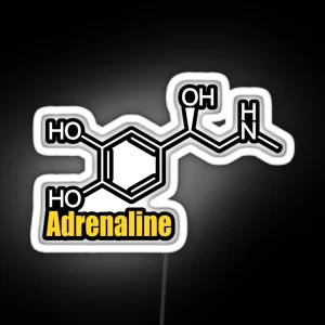 Adrenaline Molecule Cool Motorcycle Or Funny Helmet Led And Bikers Gifts RGB Neon Sign