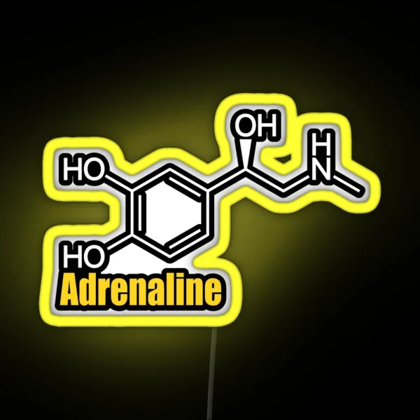 Adrenaline Molecule Cool Motorcycle Or Funny Helmet Led And Bikers Gifts RGB Neon Sign