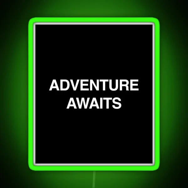 Adventure Awaits Explorer Black RGB Neon Sign