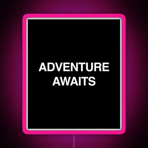 Adventure Awaits Explorer Black RGB Neon Sign