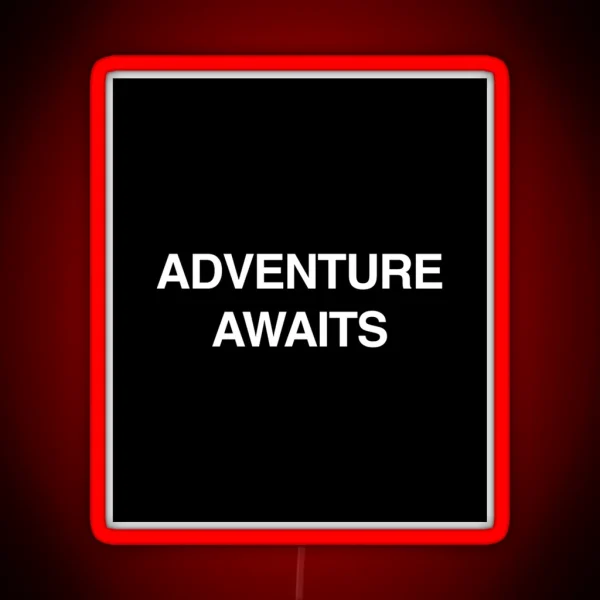 Adventure Awaits Explorer Black RGB Neon Sign