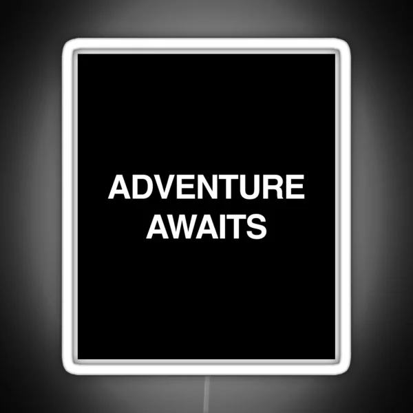 Adventure Awaits Explorer Black RGB Neon Sign