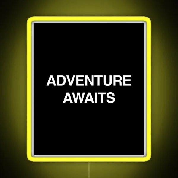 Adventure Awaits Explorer Black RGB Neon Sign