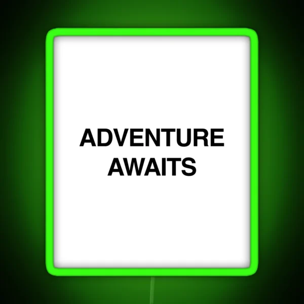 Adventure Awaits Explorer White RGB Neon Sign