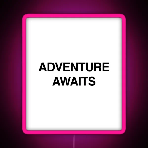 Adventure Awaits Explorer White RGB Neon Sign