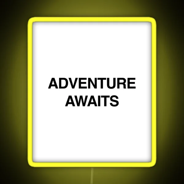 Adventure Awaits Explorer White RGB Neon Sign