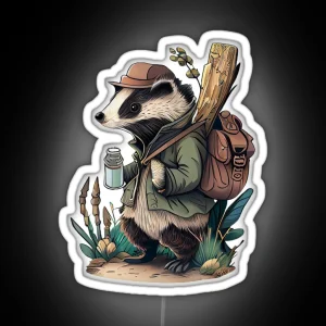 Adventure Badger Two RGB Neon Sign