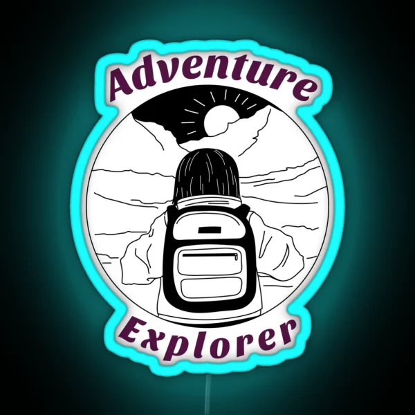 Adventure Explorer Enthusiast Hiking Outdoor RGB Neon Sign