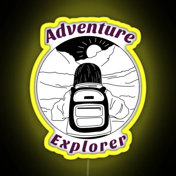 Adventure Explorer Enthusiast Hiking Outdoor RGB Neon Sign