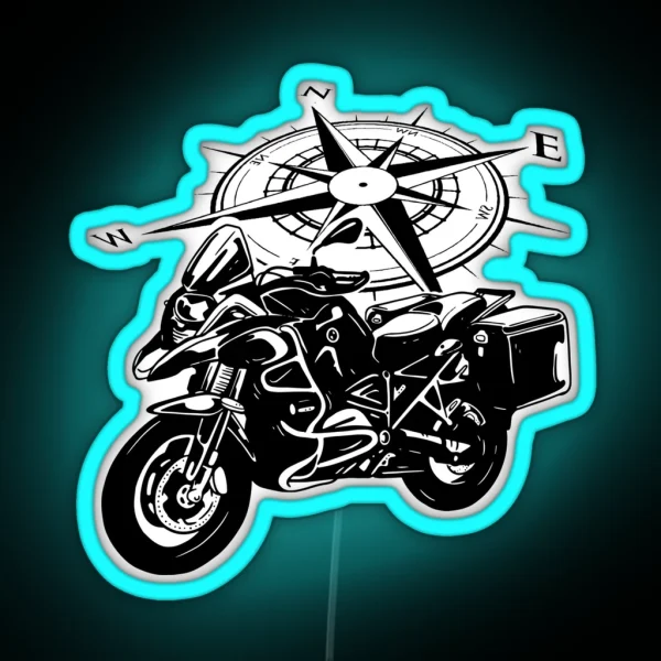 Adventure Motorcycle RGB Neon Sign