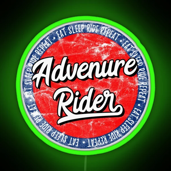 Adventure Rider Eat Sleep Ride Repeat RGB Neon Sign