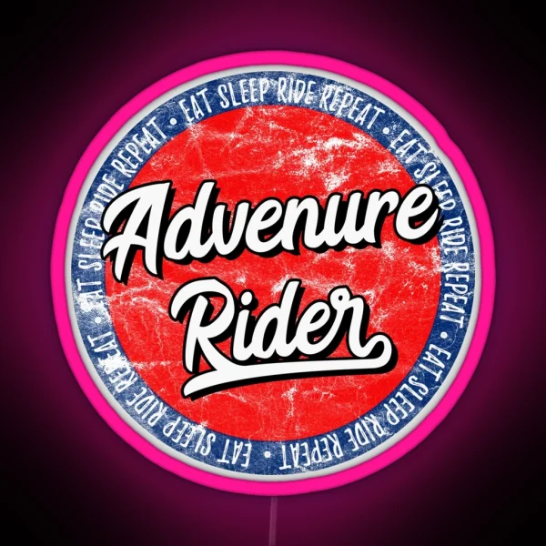 Adventure Rider Eat Sleep Ride Repeat RGB Neon Sign