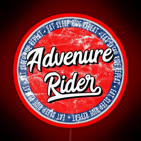 Adventure Rider Eat Sleep Ride Repeat RGB Neon Sign