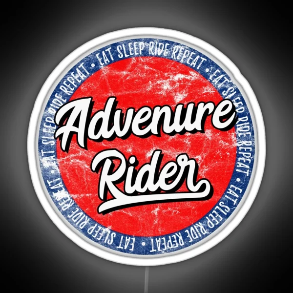 Adventure Rider Eat Sleep Ride Repeat RGB Neon Sign