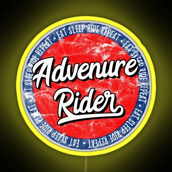 Adventure Rider Eat Sleep Ride Repeat RGB Neon Sign