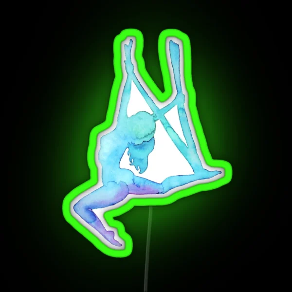 Aerial Girl Antigravity Yoga RGB Neon Sign