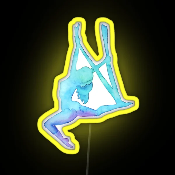 Aerial Girl Antigravity Yoga RGB Neon Sign