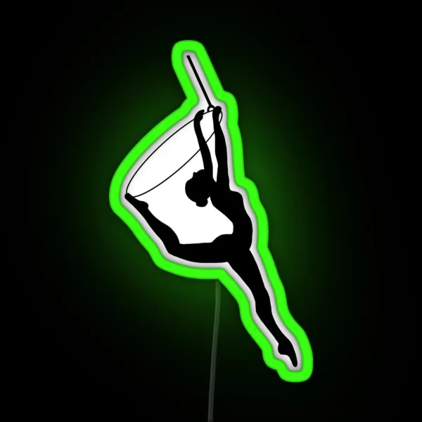 Aerial Hoop Lyra Silhouette RGB Neon Sign