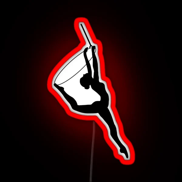 Aerial Hoop Lyra Silhouette RGB Neon Sign