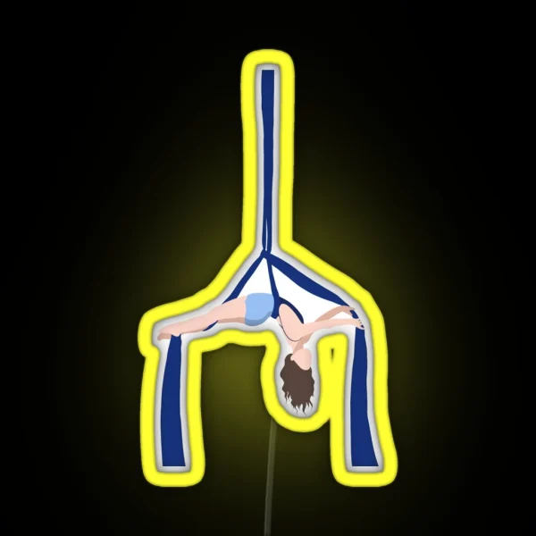 Aerial Silk Artist RGB Neon Sign