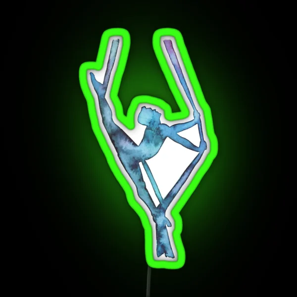 Aerial Silks Boy Male Aerialist Aerial Man RGB Neon Sign