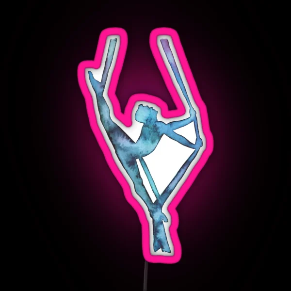 Aerial Silks Boy Male Aerialist Aerial Man RGB Neon Sign