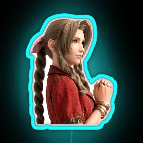 Aerith FF7 RGB Neon Sign