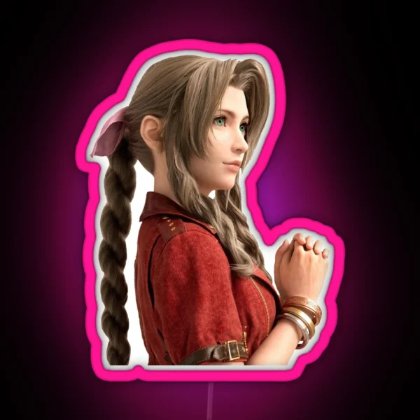 Aerith FF7 RGB Neon Sign