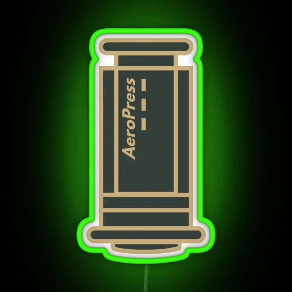 Aeropress Coffee Brewing Tools Barista RGB Neon Sign