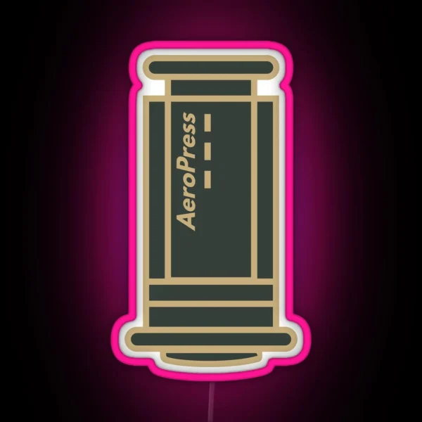 Aeropress Coffee Brewing Tools Barista RGB Neon Sign