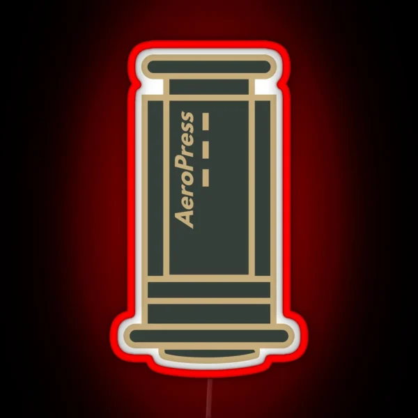 Aeropress Coffee Brewing Tools Barista RGB Neon Sign