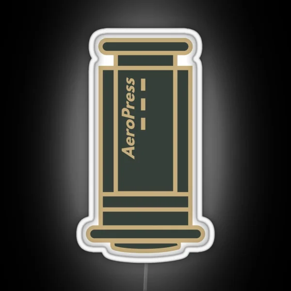 Aeropress Coffee Brewing Tools Barista RGB Neon Sign