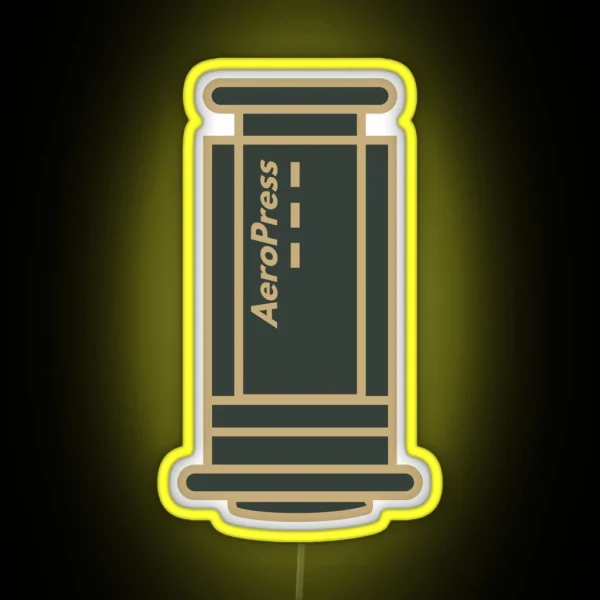 Aeropress Coffee Brewing Tools Barista RGB Neon Sign