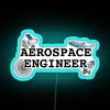 Aerospace engineer office decor led with vibrant RGB neon lighting