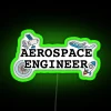 Astronaut Inspired Neon Sign with RGB Colors and Space Theme
