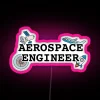 Astronaut-inspired neon sign for aerospace engineers and space enthusiasts