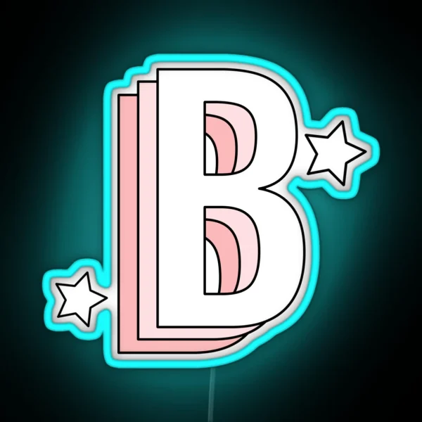 Aesthetic B RGB Neon Sign