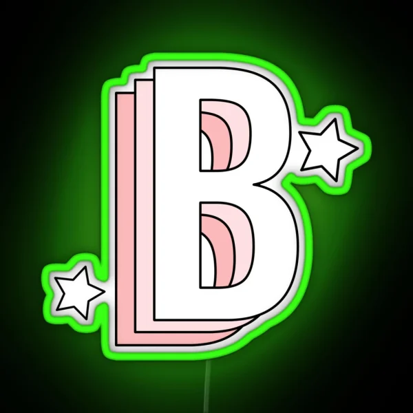 Aesthetic B RGB Neon Sign