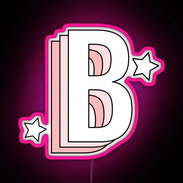 Aesthetic B RGB Neon Sign