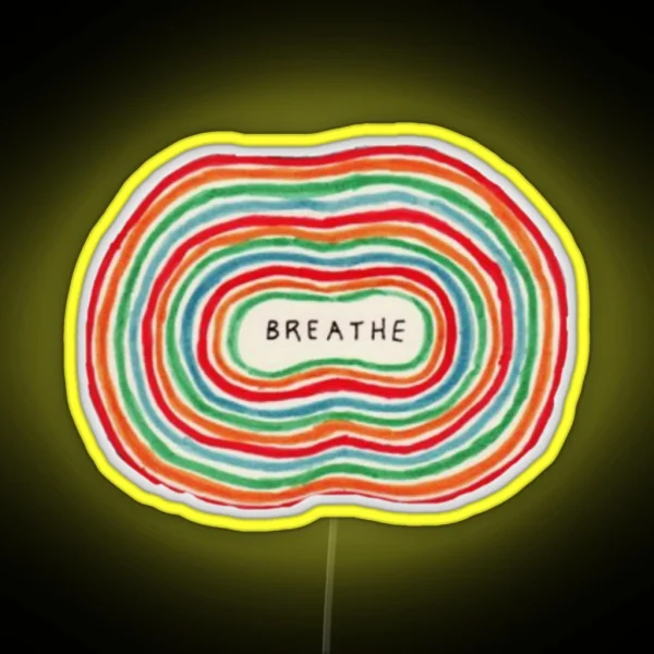 Aesthetic BREATH Outline RGB Neon Sign